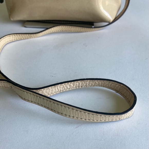 Kate Spade Black Cream Patent Leather Small Crossbody Shoulder Bag - Picture 3 of 15